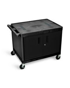 27"H AV Cart - Two Shelves, Cabinet