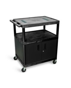 40"H AV Cart - Three Shelves, Cabinet