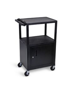 42"H AV Cart - Three Shelves, Cabinet