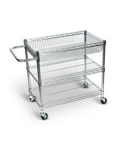 Large Wire Tub Cart - Three Shelves