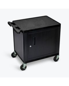 26"H AV Cart - Two Shelves, Cabinet