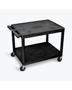27"H AV Cart - Two Shelves - Black