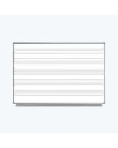 72"W x 48"H Wall-Mount Music Whiteboard