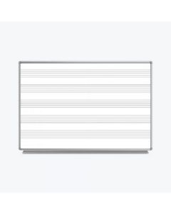 72"W x 48"H Wall-Mount Music Whiteboard