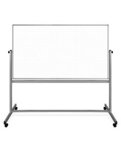 72” x 40” Mobile Magnetic Combination Ghost Grid/Whiteboard