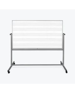 72"W x 48"H Mobile Double Sided Music Whiteboard