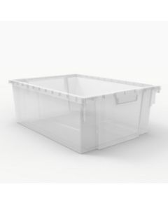 Stackable Storage Bins (4 Large, Clear)