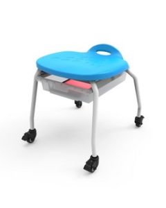 Stackable Classroom Stool with Wheels and Storage