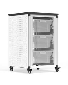 Modular Classroom Storage Cabinet - Single module with 3 large bins
