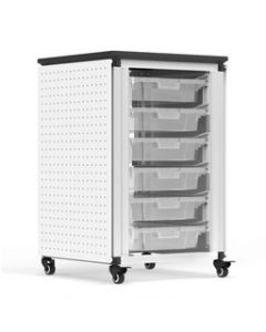 Modular Classroom Storage Cabinet - Single module with 6 small bins