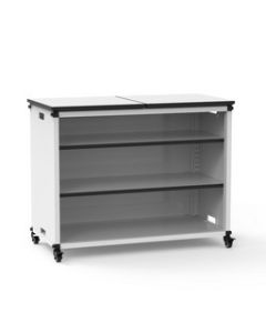Modular Classroom Bookshelf - Wide Module with Casters and Tabletop