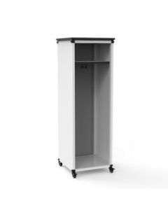 Modular Teacher Storage Cabinet - Narrow/Tall Module with Casters and Tabletop