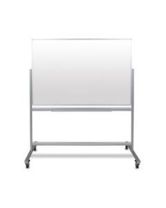 60"W x 40"H Double-Sided Mobile Magnetic Glass Marker Board