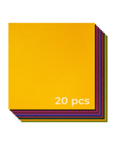 1/25" 10-Color Felt Fabric Squares (20 pcs)