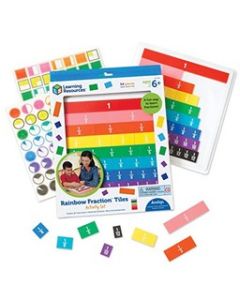 Rainbow Fraction® Plastic Tiles with Tray 