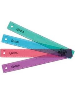 SAFE-T RULER  12IN/30 CM CLEAR  SET OF12