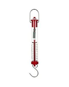 Eisco Labs Newton Force Meter Spring Scale - Max Capacity 20N, 2Kg, Dual Scale Labeled