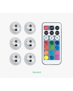 Mini Waterproof RGB LED Tea Lights with Remote Control (6pcs)