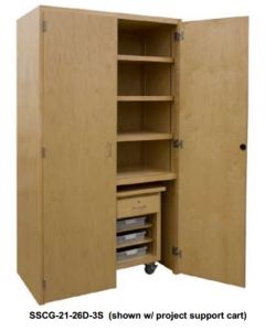 Hann SSCG-21-26D-3S Large Capacity Project Storage Cabinet With Lower Garage Cabinet 26 x 48