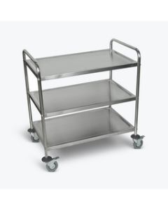 37"H Large Stainless Steel Cart - 3 Shelves