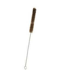 Bristle Cleaning Brush with Fan-Shaped End, 9.5" - Twisted Stainless Steel Wire Handle - Ideal for 0.5" - 0.7" Tubes, Bottles, Cylinders, Flasks, Straws - Eisco Labs
