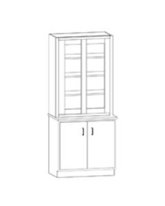 Hann SC-141G Laboratory Display Cabinet With Lower Cupboard 48 Inch Wide