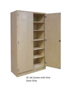 Hann SC-24 One Door General Storage Cabinet 24"W x 22"D x 84"H