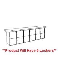 Hann WB-6L Steel Base Wall Workbench With 6 Large Lockers 24 x 72