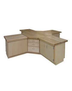 Hann WB8-31 Eight Student Workstation With Doors and Drawers