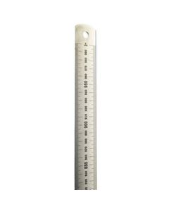 1 Meter Stainless Steel Ruler with Stamped Centimeter and Millimeter Graduations - Eisco Labs