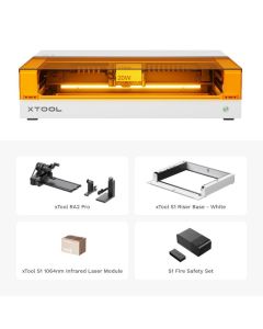 xTool S1 20W + IR Rotary Kit - White