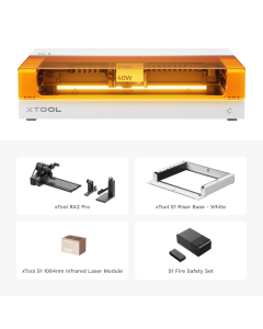 xTool S1 40W + IR Rotary Kit - White