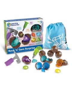 Learning Resources Rock 'n Gem Surprise, Sorting, Matching & Counting Skills Activity Set, Early STEM, 19 Pieces, Ages 3+