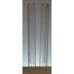 Eisco Labs 25ml Borosilicate Test tubes with inverse scale and graduations