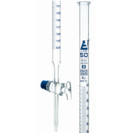 Burettes - Glass Key Capacity 50ml Sub. Div.0.10ml Tolerance 