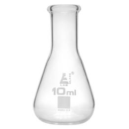 Flask Conical 10ml, narrow neck, borosilicate glass