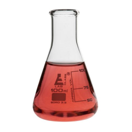 Flask Conical 100ml, narrow neck, borosilicate glass