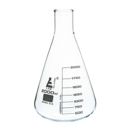 Flask Conical 2000ml, narrow neck, borosilicate glass