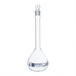 Flasks Volumetric with Glass Stopper Class - A, 200 ml