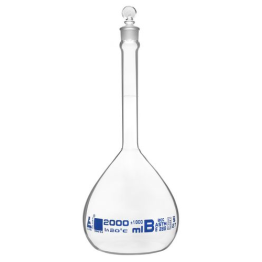 Flasks Volumetric with Glass Stopper Class - B, 2000 ml