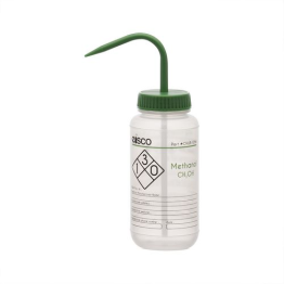 Methanol PP Wash Bottle 500ml, Wide Mouth, 2 Color - Each