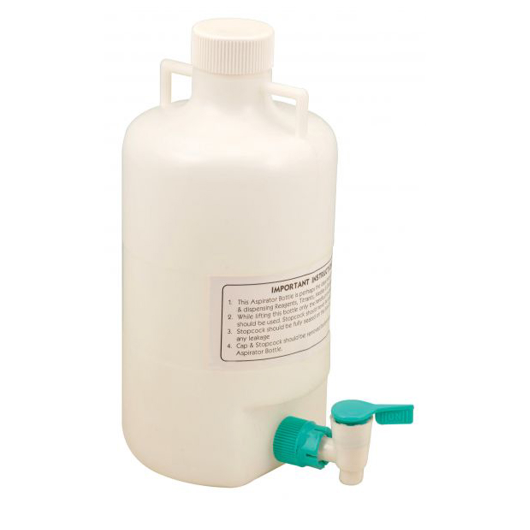 20 Liter Polypropylene Aspirator Bottle with Leak Proof Spigot - Eisco Labs