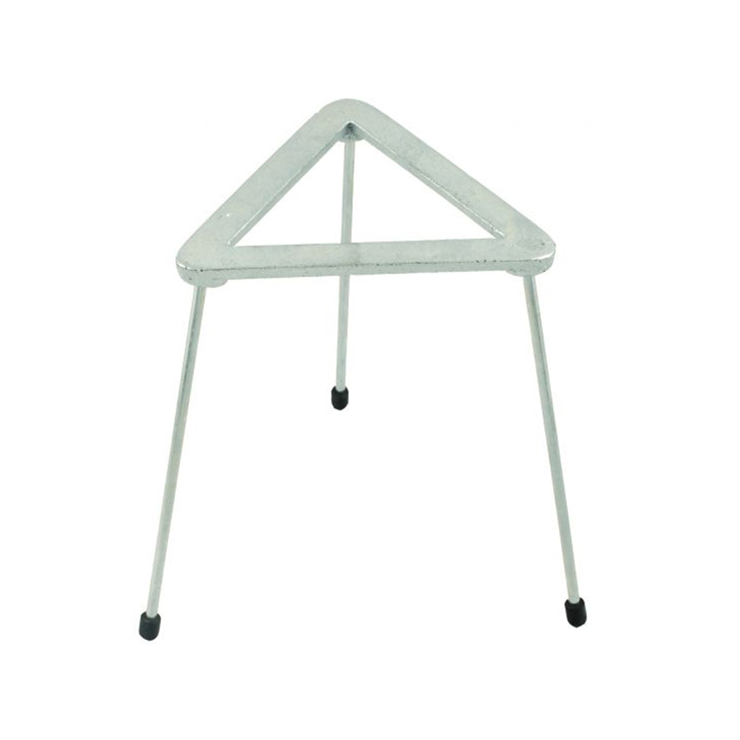 Zinc Plated Cast Iron Triangular Tripod stand for Bunsen burners, 8.25
