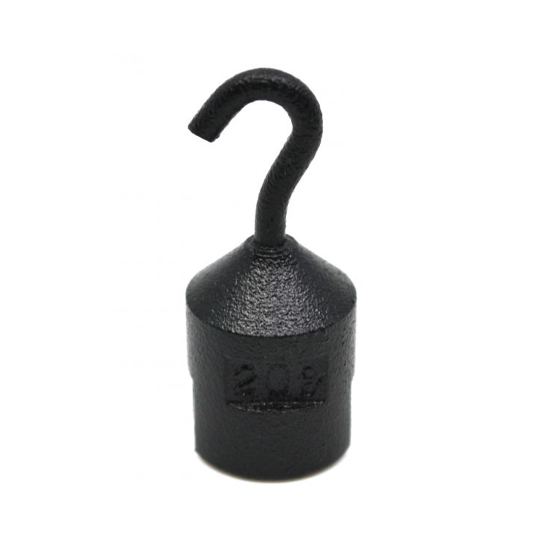 20g Iron Hooked Weight with Slotted Base to Hang Additional Weights - Eisco Labs