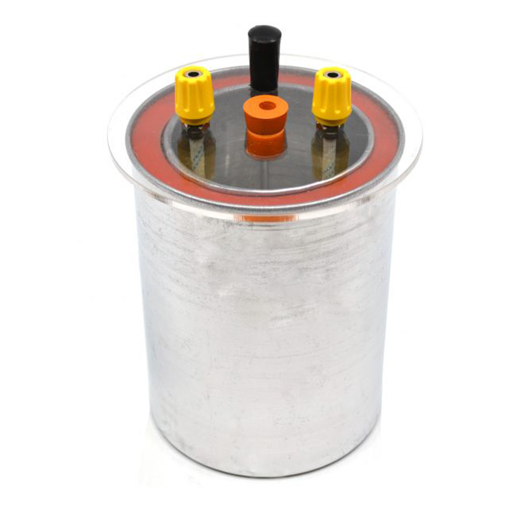Premium 250mL Double Wall Electric Calorimeter with Transparent Lid, Stirrer, and 5 Watt Heating Coil - Eisco Labs