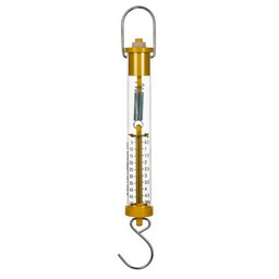 Eisco Labs Newton Force Meter Spring Scale - Max Capacity 50N, 5Kg, Dual Scale Labeled