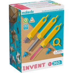Makedo INVENT - 9.5x7.3x4.5in Box 360pc kit for 12-24 makers