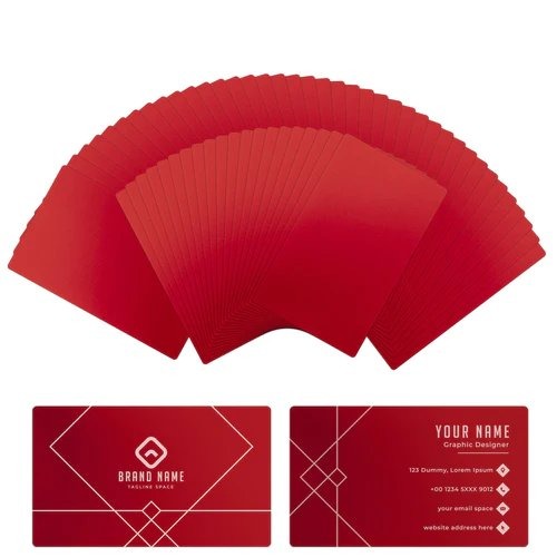 Metal Business Cards-Red (60 pcs)