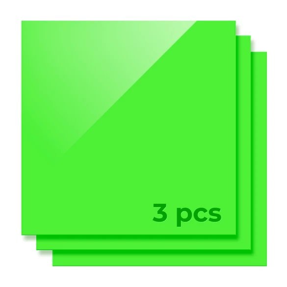 3mm Green Acrylic Sheet（Opaque,Glossy)-Xtool