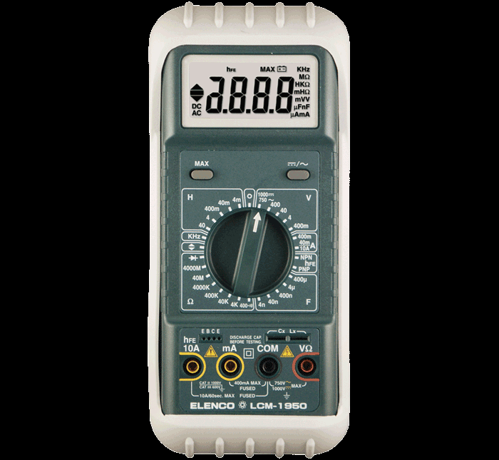 Elenco Multimeters 3 3/4 Digit Cap./Ind./Logic